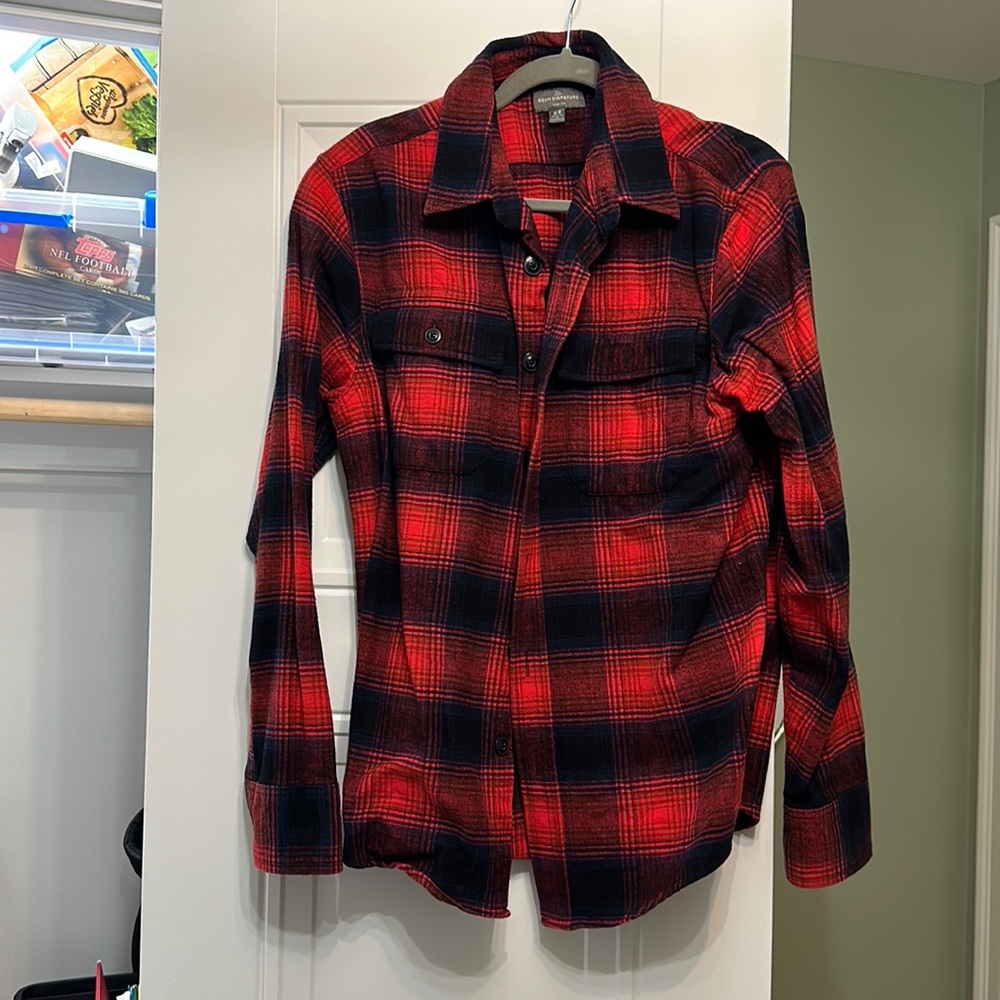 LL Bean Chamois Flannel Shirt, fiery red
